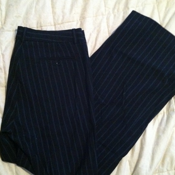 Black pinstripe dress pant