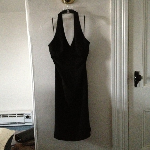 Black halter dress