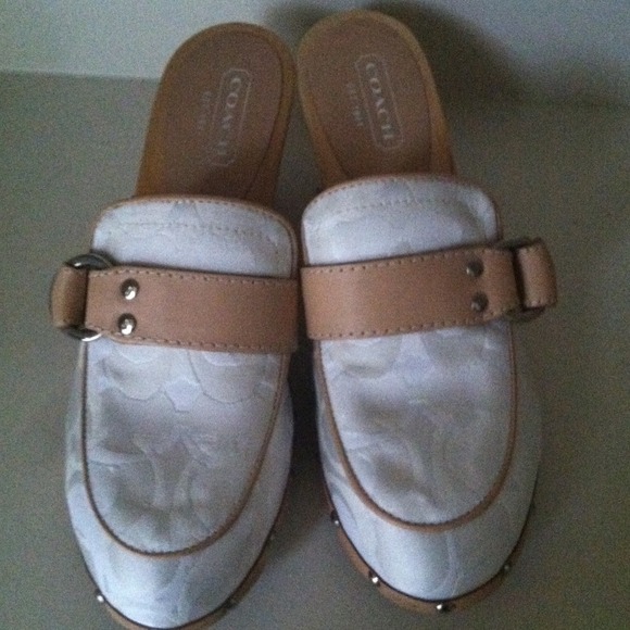 REDUCED! Coach white clogs - Picture 2 of 2