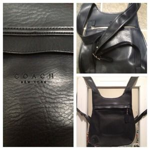 Leather Coach Backpack Purse