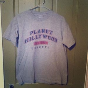 Grey planet Hollywood Toronto tshirt