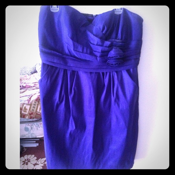 Violet purple strapless dress