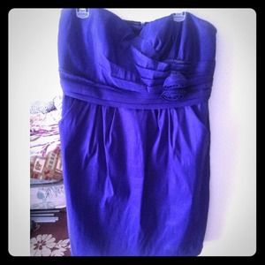 Violet purple strapless dress