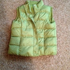 Lime green puff vest