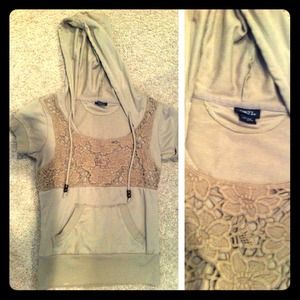 *TRADED* Rue 21 Hoodie with crochet detail