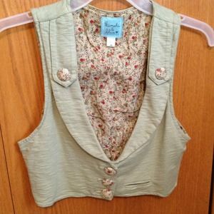 Pale green Kimichi & Blue button up vest