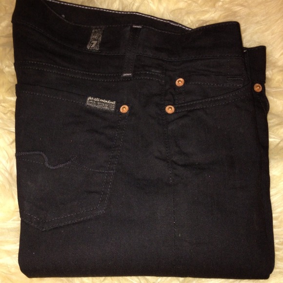 Size 24 7 for all mankind black denim