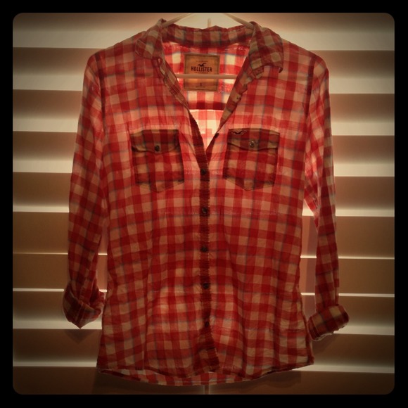 SOLD - Plaid Hollister Button Up