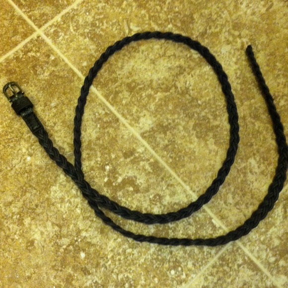 Blue and white striped button w/ belt - Picture 2 of 2