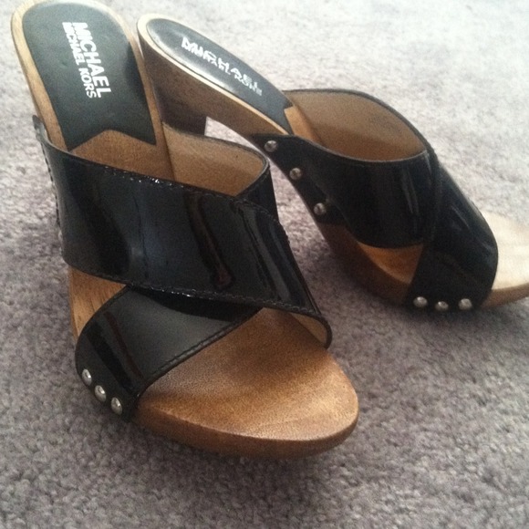 Michael Kors Shoes - Wood heels black straps Michael kors make offer