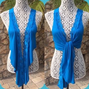 Tops - ✨💫HP✨💫Lace front vest Tops - ✨💫HP✨💫Lace front vest