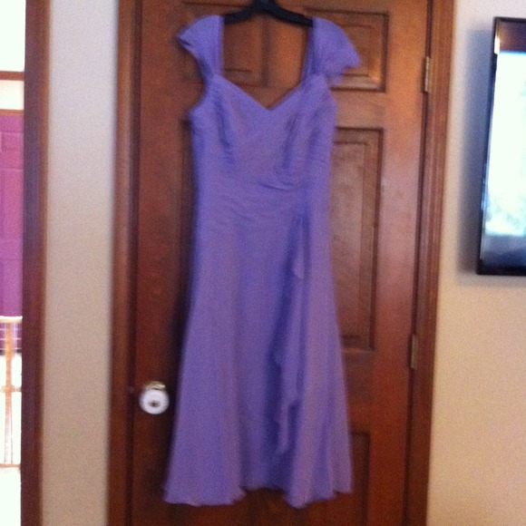 Lavender formal tea length dress
