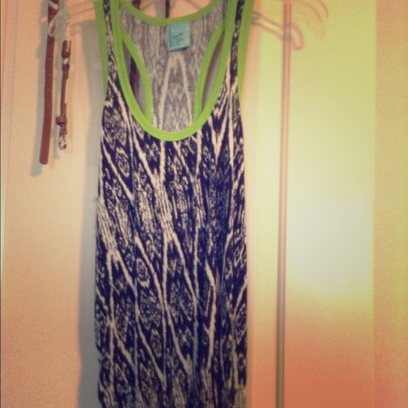 Adorable zebra and lime green club tank!