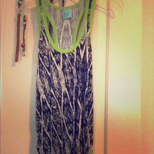 Adorable zebra and lime green club tank!