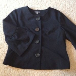 black large button jacket with bell sleeves