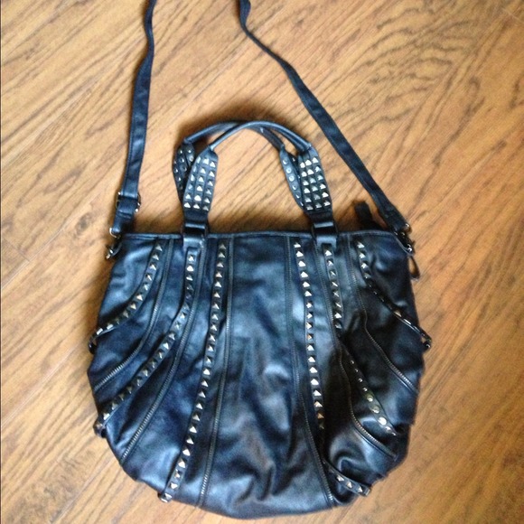 Big Buddah Handbags - Big Buddah Black Studded Bag