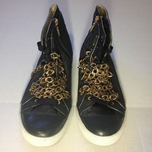 UES Chain High-Top Sneaker ( denim )