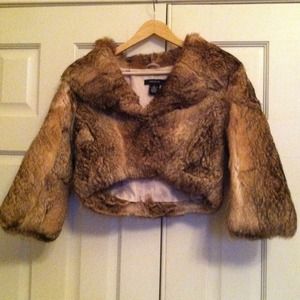 REDUCED! Arden b rabbit fur shrug
