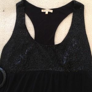 Black, sequined top. Size small.