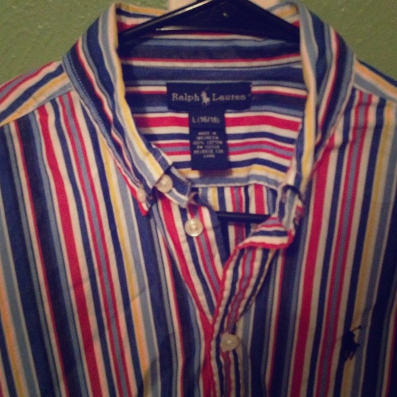 Ralph Lauren striped colorful button up - Picture 1 of 2