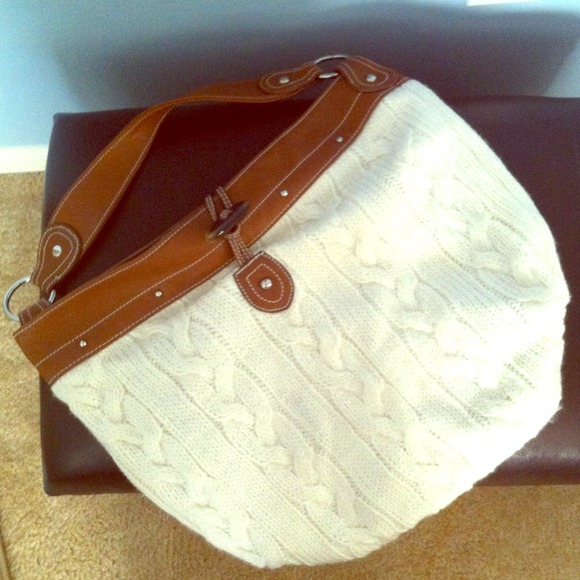 Old Navy Handbags - Sweater Purse with Leather Strap