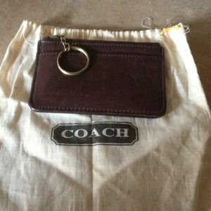 Like new Dark Brown leather Coach change purse