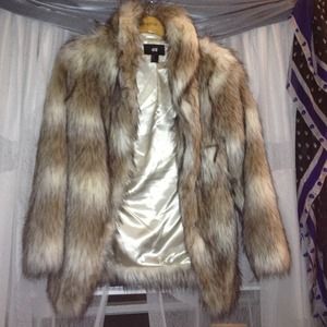 H&M faux fur coat