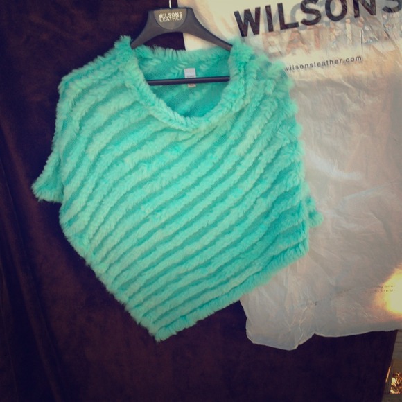 Real Rabbit Fur poncho