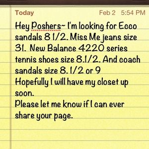 Items I'm seeking~