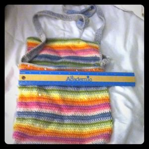 Rainbow sequin striped bag