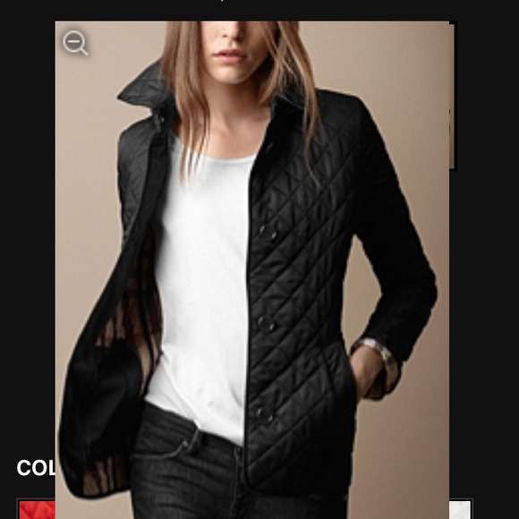 Cinched waist Burberry quilted jacket