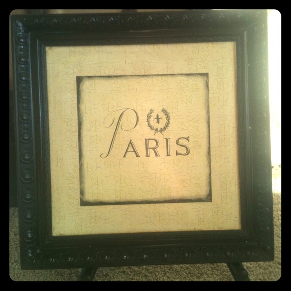 Reserved "Paris" print with wooden easel