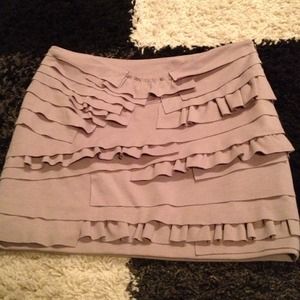 Size Medium grey bandage/ruffle style skirt