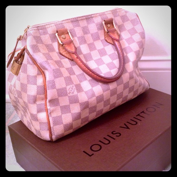 **SOLD**Authentic Louis LV Azur Damier Speedy 25