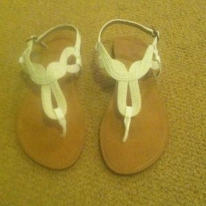 White sandals