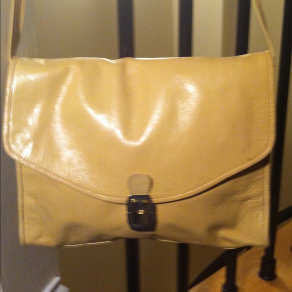 Butter Cream Leather Handbag Florence Italy - Picture 2 of 4