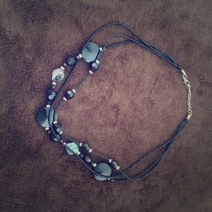 Black beaded necklace