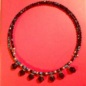 Luxury Black Crystal Choker - Adjustable Necklace