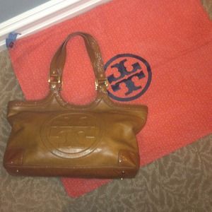 Authentic cognac Tory Burch bag purse