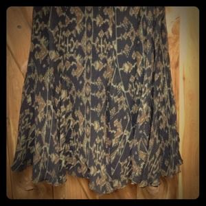 Sheer but lined skirt