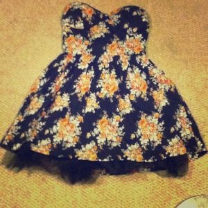 RESERVED!! Floral Strapless Dress