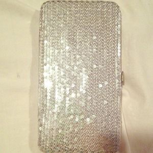 Sparkly silver wallet