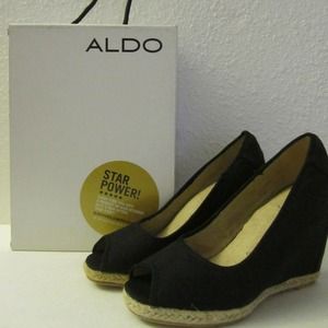 ALDO Collegea black wedges