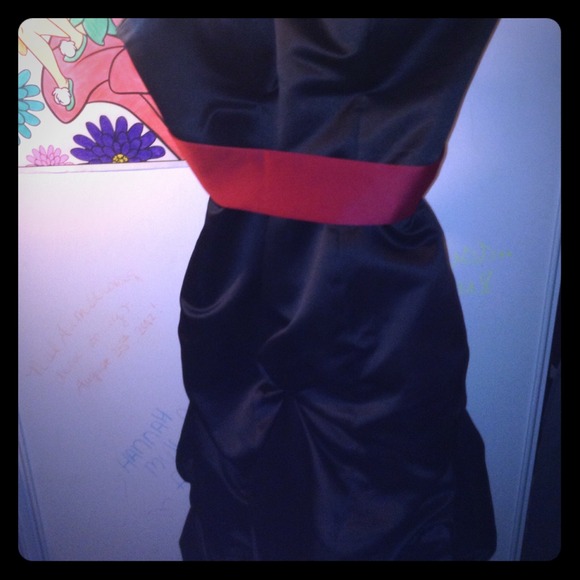 Black floor length prom dress. Wore once