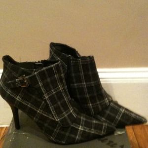 Size 11 Grey Plaid Booties  (never been worn)