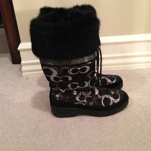 Authentic Black Coach Boots