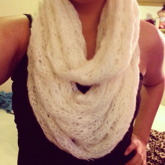 Bright white beautiful scarf