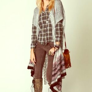 Fairisle Border Wrap Sweater