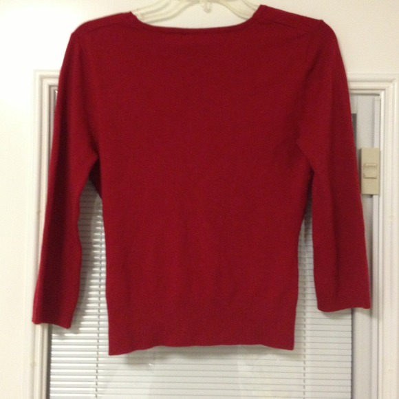 Red Cardigan Sparkle Buttons - Picture 4 of 4