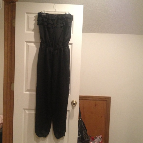 Ruffle Top Full Length Romper